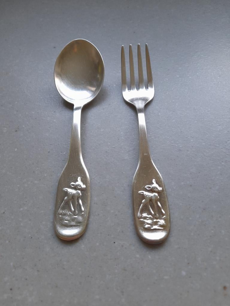Vintage kinderbestek Bambi  Lutz en Weis, Antiek en Kunst, Ophalen