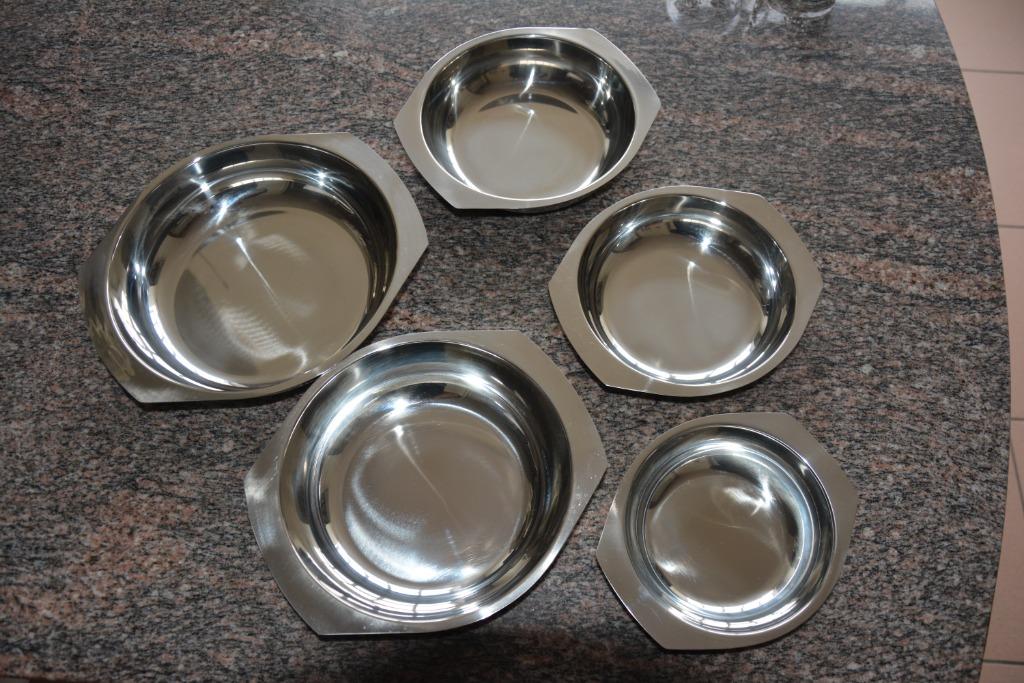 Set inox schaaltjes, Ophalen, Nieuw, Overige materialen, Schaal of Schalen