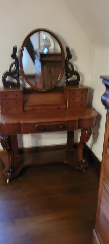 Mooie toilettafel in acajou, Ophalen