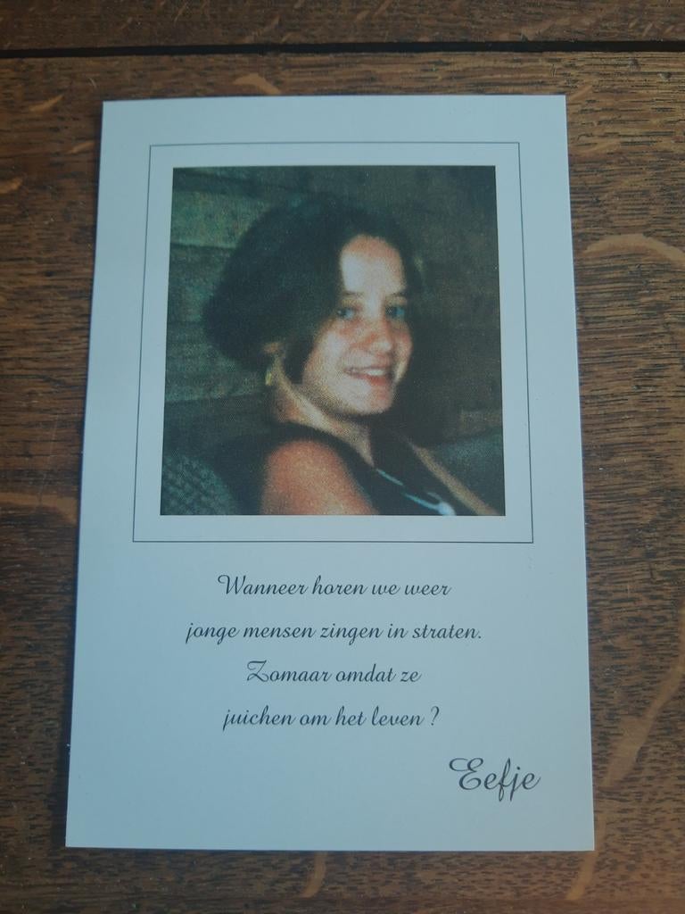 Carte mémoire « Eefje », victime de Dutroux, Enlèvement ou Envoi
