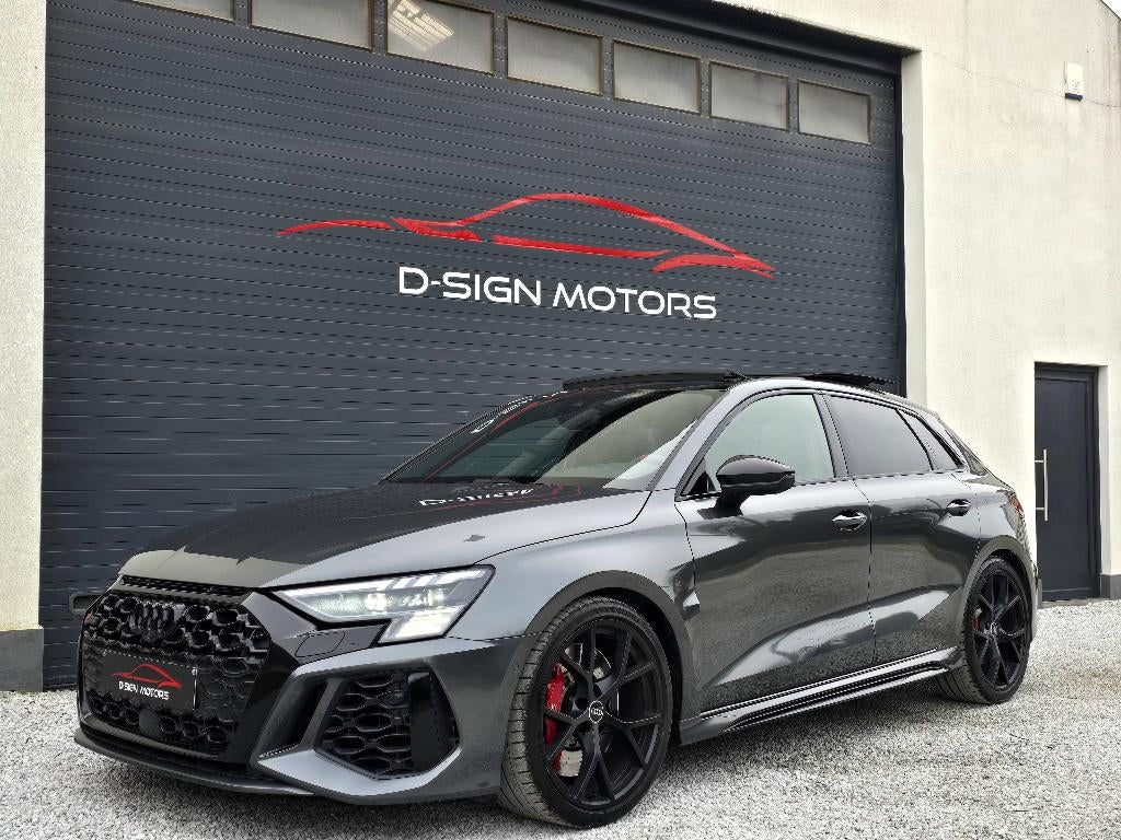 AUDI RS3 SPORTBACK 2.5 TFSI QUATTRO (400ch) 2022 141.717km, Cuir, Argent ou Gris, Achat, Garantie prolongée