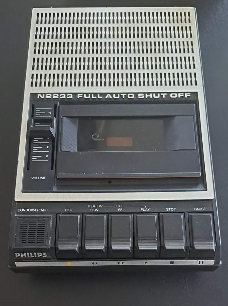 PHILIPS N2233 cassetterecorder, Audio, Tv en Foto, Cassettedecks, Ophalen of Verzenden, Enkel, Philips, Tiptoetsen
