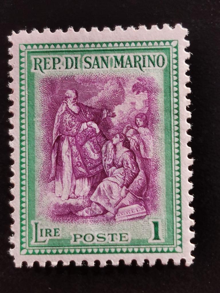 San Marino 1947 - Reconstructie - Heilige Marinus *, Ophalen of Verzenden, Postfris
