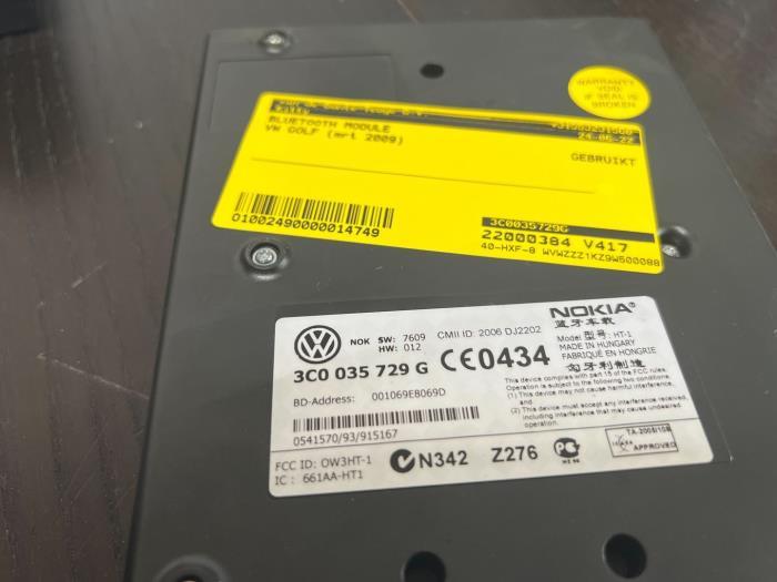 Module Bluetooth d'un Volkswagen Golf, Autos : Pièces & Accessoires, Enlèvement ou Envoi, 3 mois de garantie, Utilisé, Volkswagen