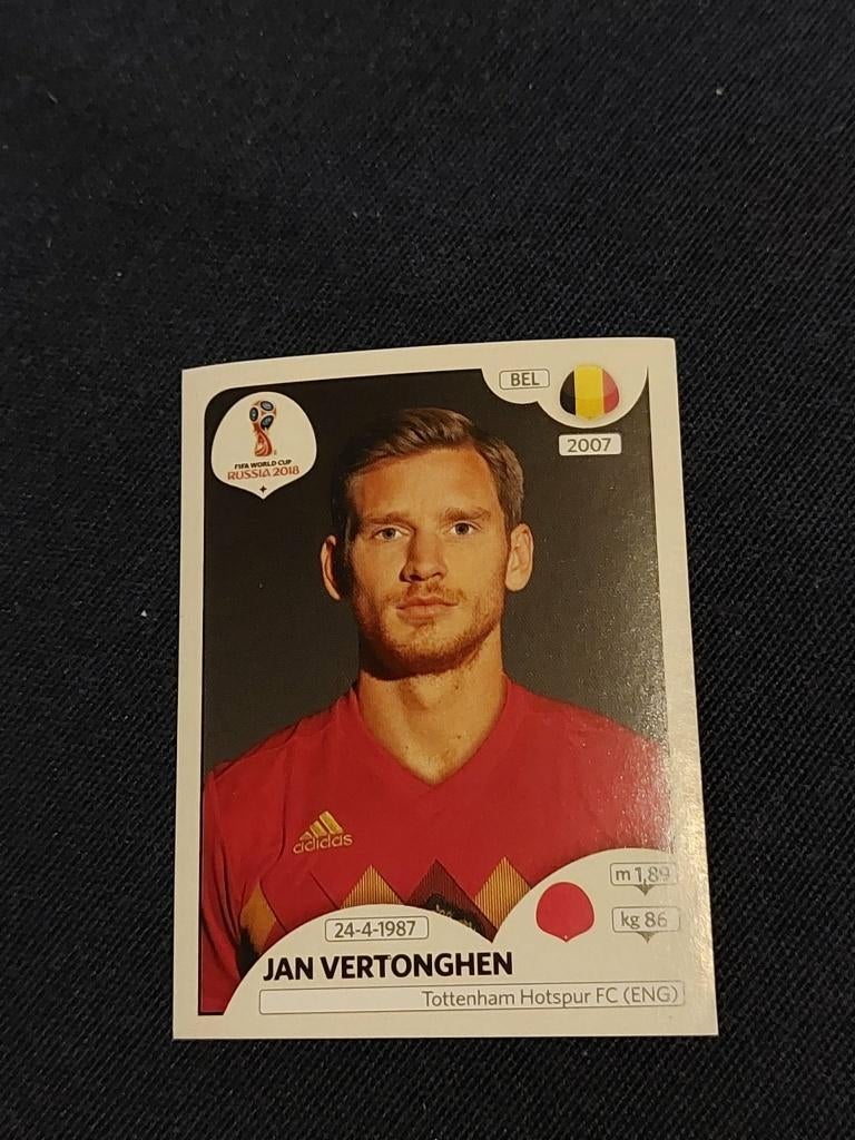 Panini / Sticker / Jan Vertonghen / België / World Cup 2018, Verzenden, Nieuw, Poster, Plaatje of Sticker