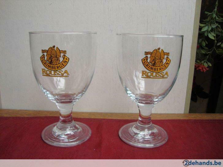2 Glazen  Grimbergen Roussa, Verzamelen, Biermerken, Nieuw