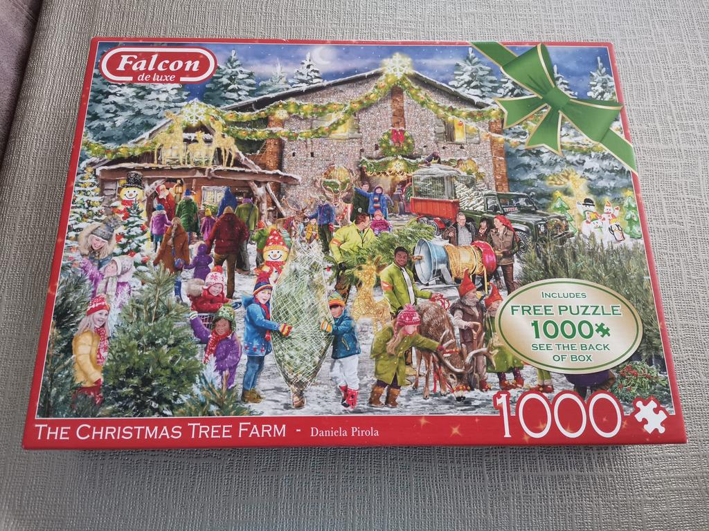 2 kerstpuzzels in 1 doos, Ophalen of Verzenden, Zo goed als nieuw