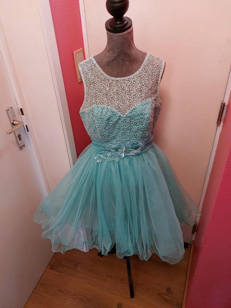 ROBE   VERTE  TAILLE 40  / 42, Enlèvement, Comme neuf, Vert, Robe de demoiselle d'honneur