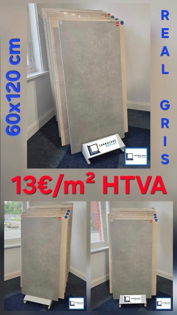 Carrelage 60x120 cm et Imitation parquet 20x120 cm, Enlèvement, Neuf, 10 m²² ou plus