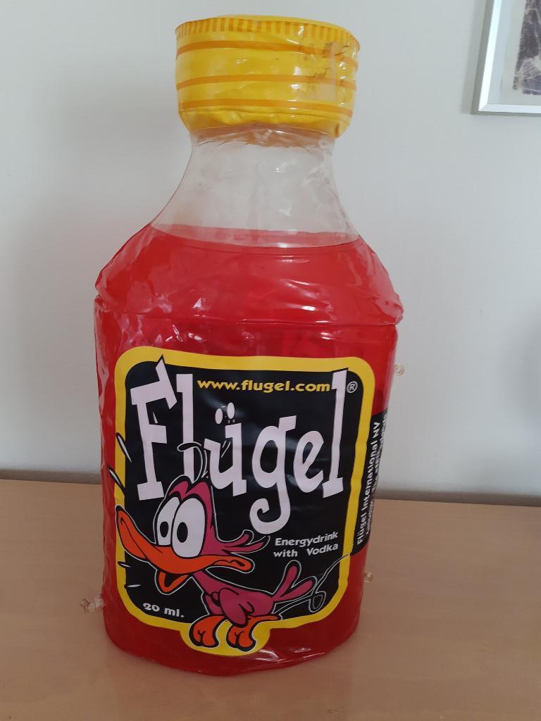 Vintage- Flugel fles opblaasbaar ( 50 cm ), Verzamelen, Merken en Reclamevoorwerpen, Ophalen of Verzenden, Zo goed als nieuw, Overige typen