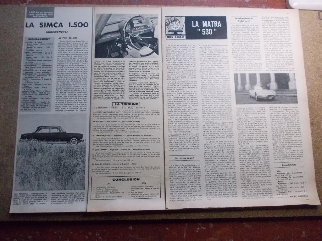 SIMCA DIVERS ESSAIS PUBLICITES ANNEES 50 - 60 - 70, Enlèvement ou Envoi, Utilisé, Autres marques