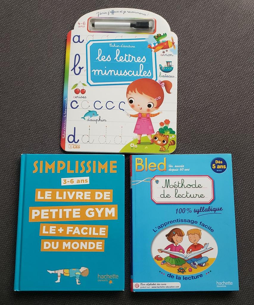 2 Livres : Petite gym et Méthode de lecture (3-6ans), Enlèvement ou Envoi, Comme neuf, Garçon ou Fille