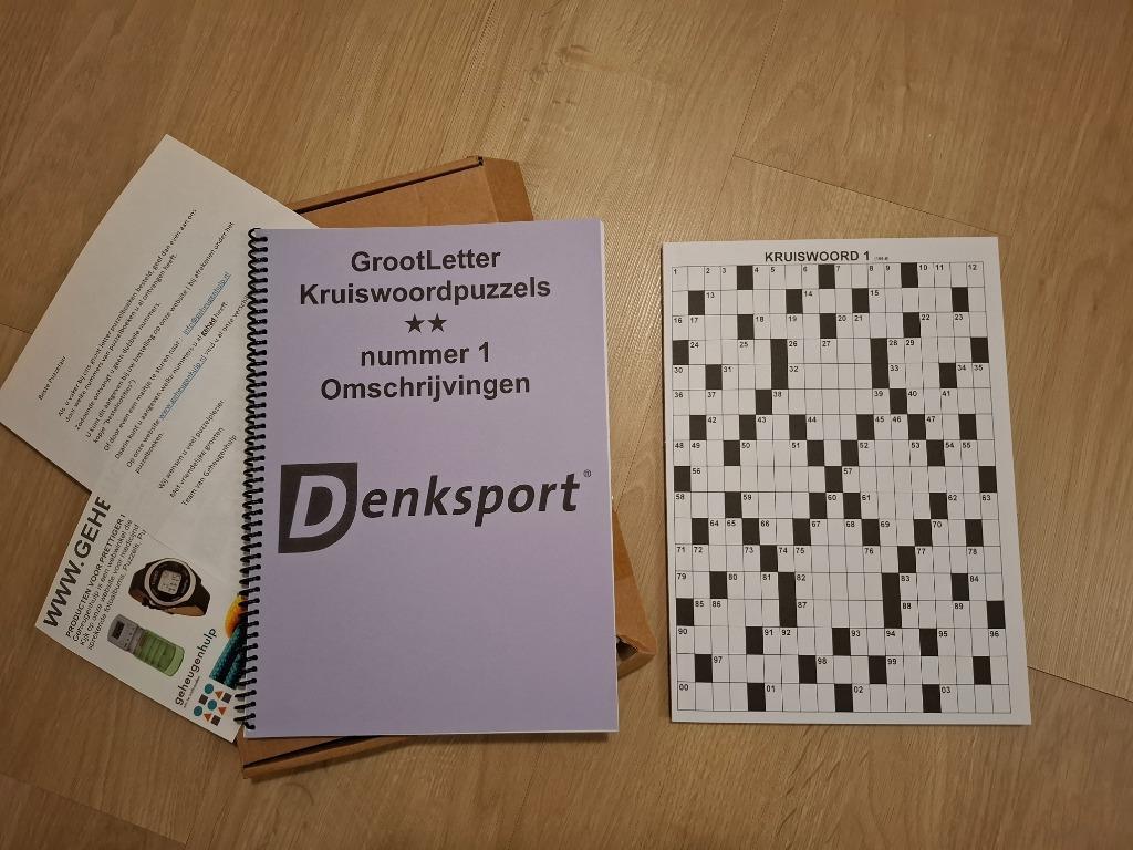 Grootletter kruiswoordpuzzels voor slechtzienden nr 1, Diversen, Ophalen of Verzenden, Nieuw