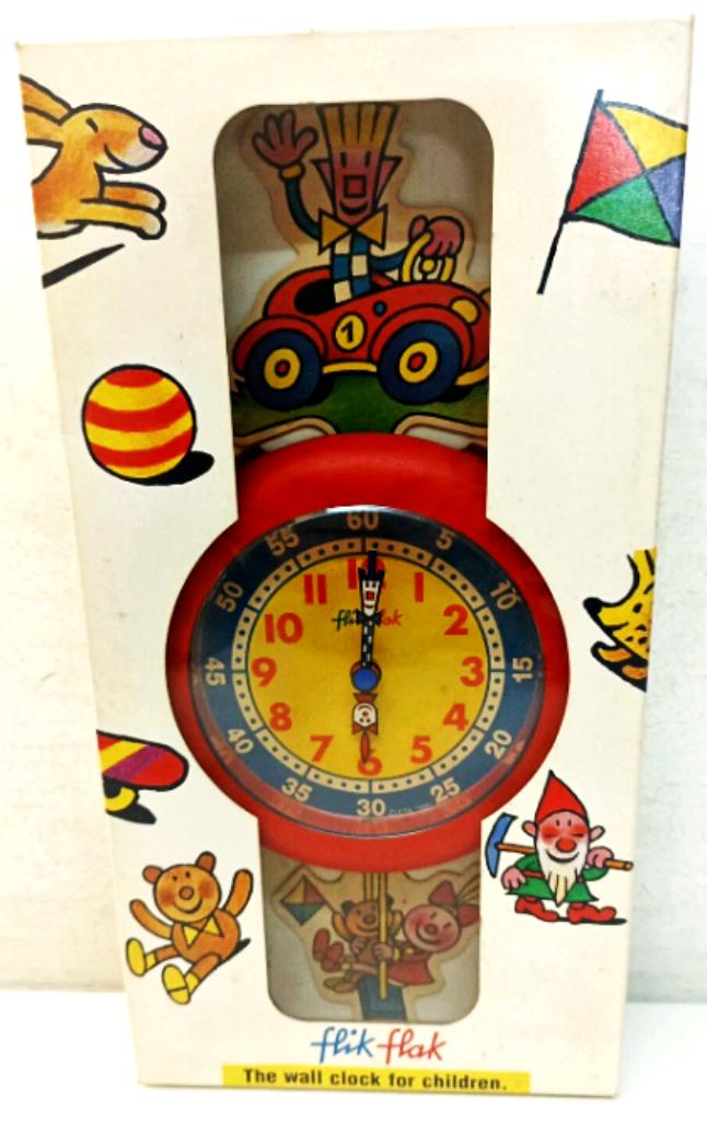 Pendule pour enfant murale Flik Flak à balancier 1995, NEUVE, Maison & Meubles, Accessoires pour la Maison | Horloges, Neuf, Horloge murale