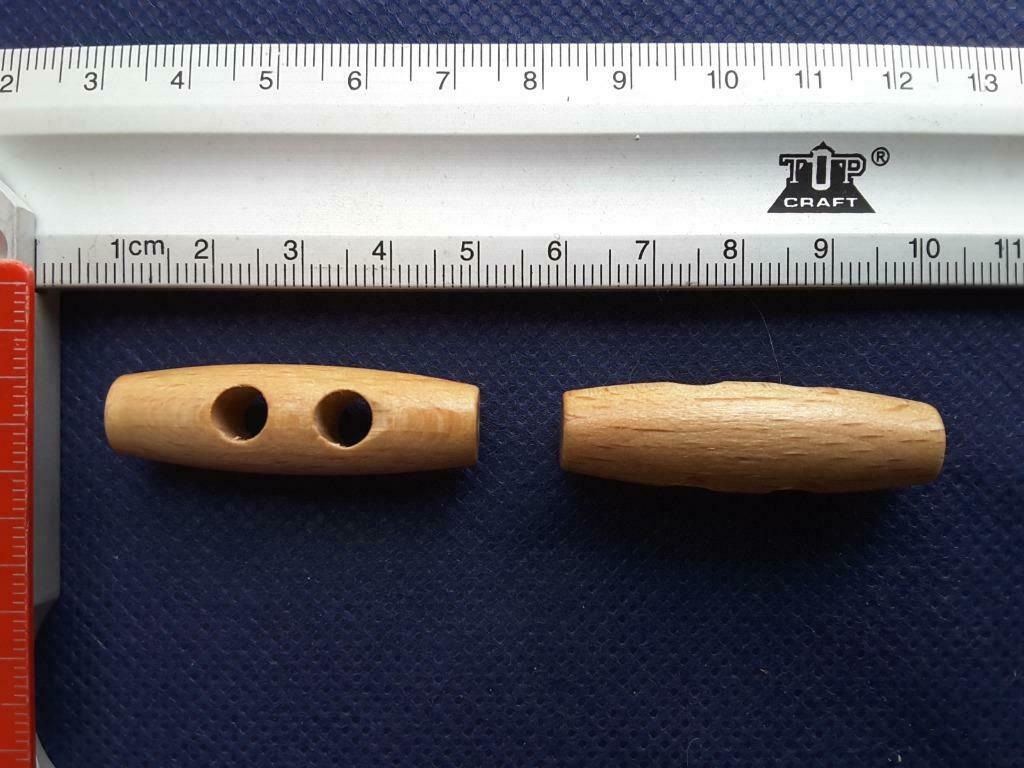 Lot de 2 Boutons buchette en bois 2 trous 40 mm, Enlèvement ou Envoi, Neuf, Bouton ou Boutons