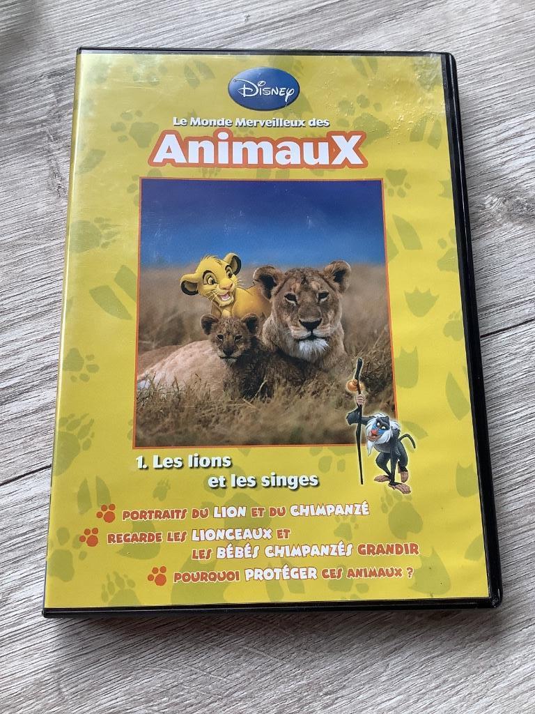 DVD Le monde merveilleux des animaux Les lions et les singes, Tous les âges, Enlèvement ou Envoi, Utilisé, Nature