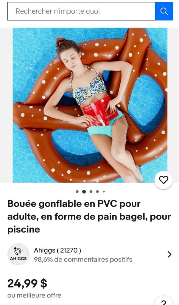 bouée gonflable en forme de bretzel. , Enlèvement ou Envoi, Neuf