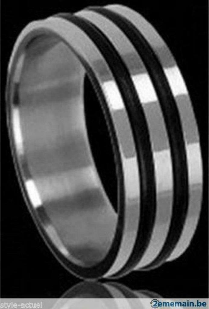bague homme ado acier inoxydable 21mm diametre, Neuf, Femme ou Homme, Autres matériaux, Argent