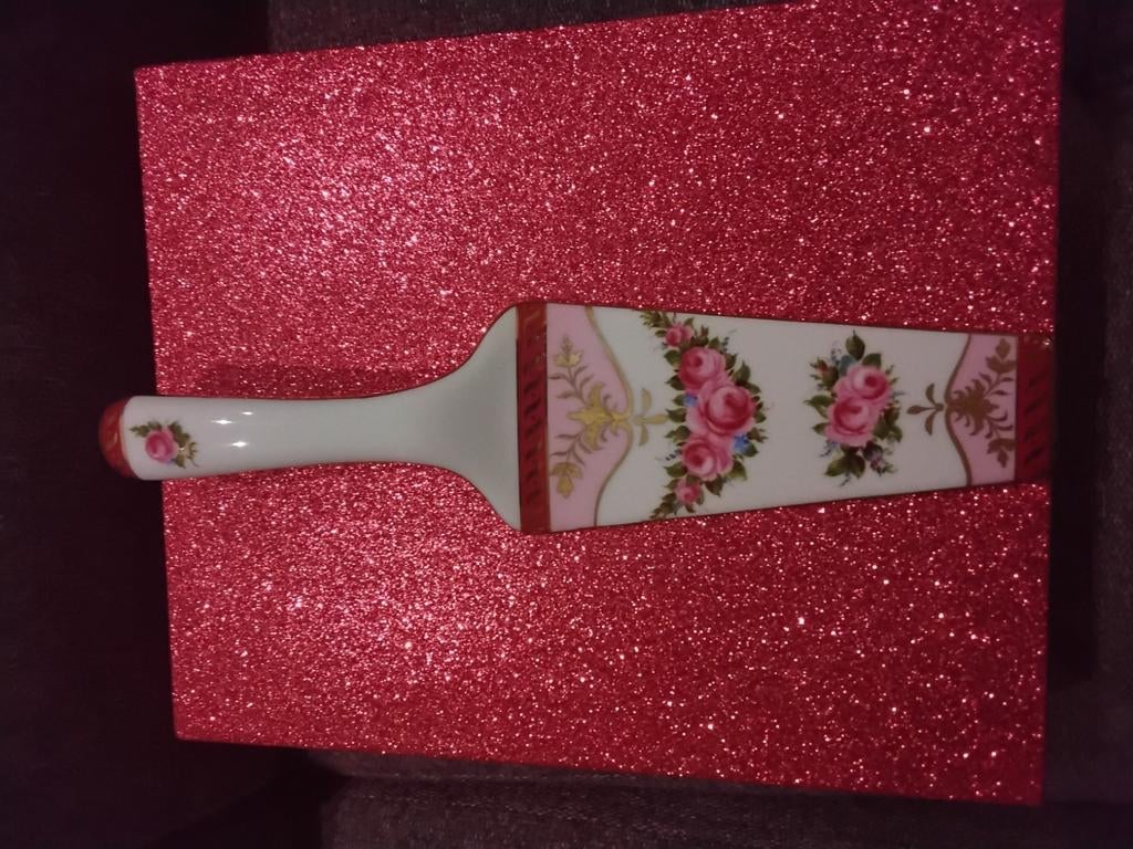 Rare serveur à gâteau vintage en porcelaine inutilisé M&O, Antiquités & Art, Enlèvement ou Envoi