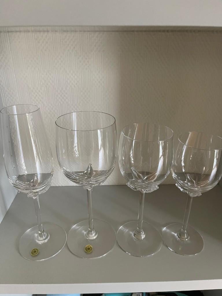 Kristal glazen Petula Val Saint Lambert - gesigneerd, Ophalen, Zo goed als nieuw, Glas, Glas of Glazen