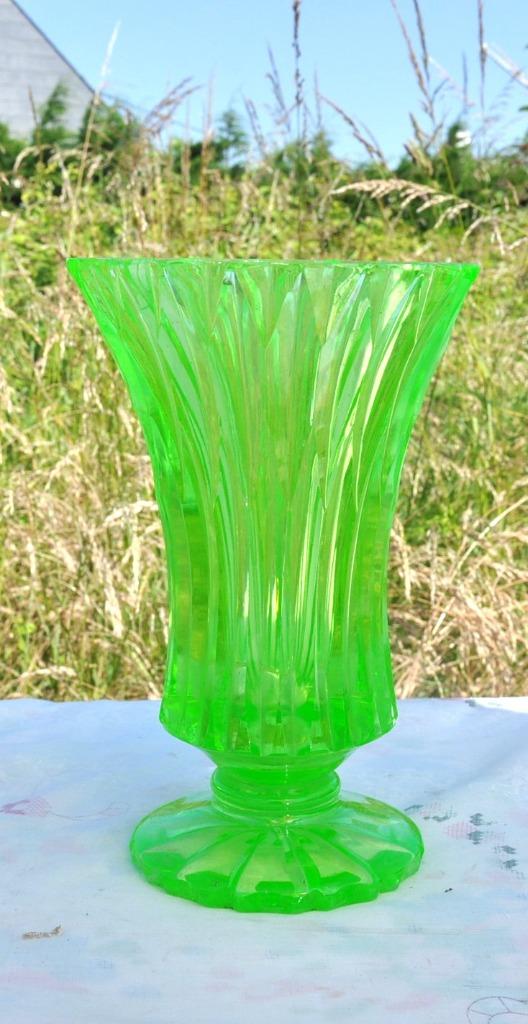 vase sur pied en cristal ouraline, Enlèvement ou Envoi
