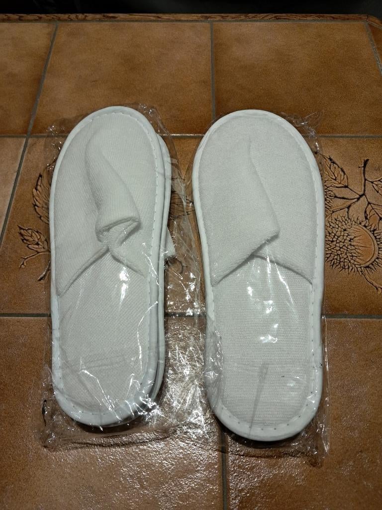 Set van 2 paar spa-slippers, Kleding | Dames, Schoenen, Slippers, Wit, Slippers, Nieuw
