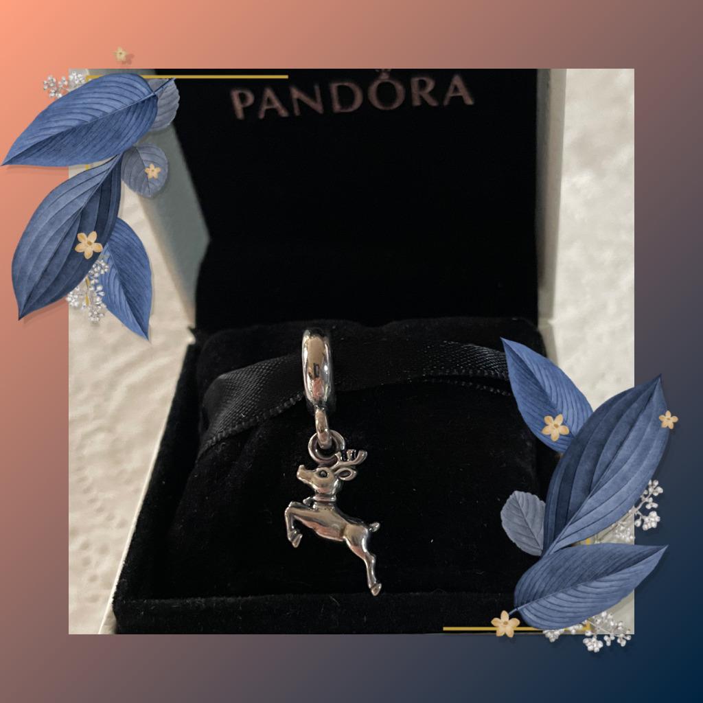 Authentique et magnifique bille de Pandora ! "Reindeer", Handtassen en Accessoires, Bedels, Verzenden, Zo goed als nieuw, Zilver