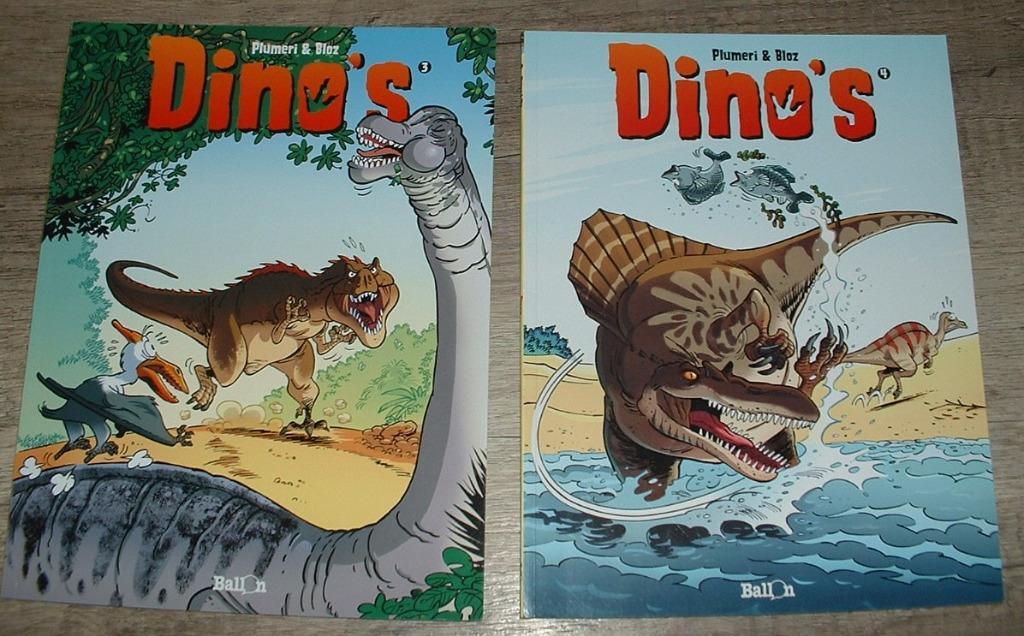 strips dino's nrs 3 en 4 ballon media uitgave, Boeken, Meerdere stripboeken, Ophalen of Verzenden, Zo goed als nieuw, Grenon, Jean-Christophe (Bloz)