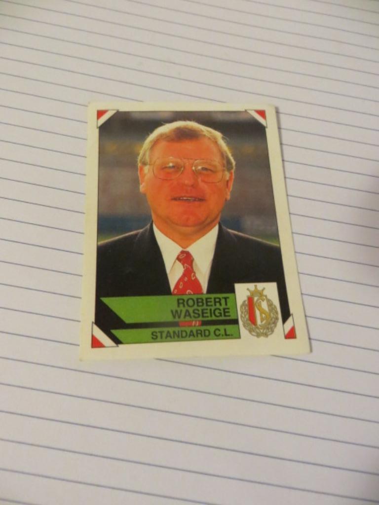 Voetbal: Sticker football 95 : Robert Waseige - Standard, Enlèvement ou Envoi, Neuf, Autocollant