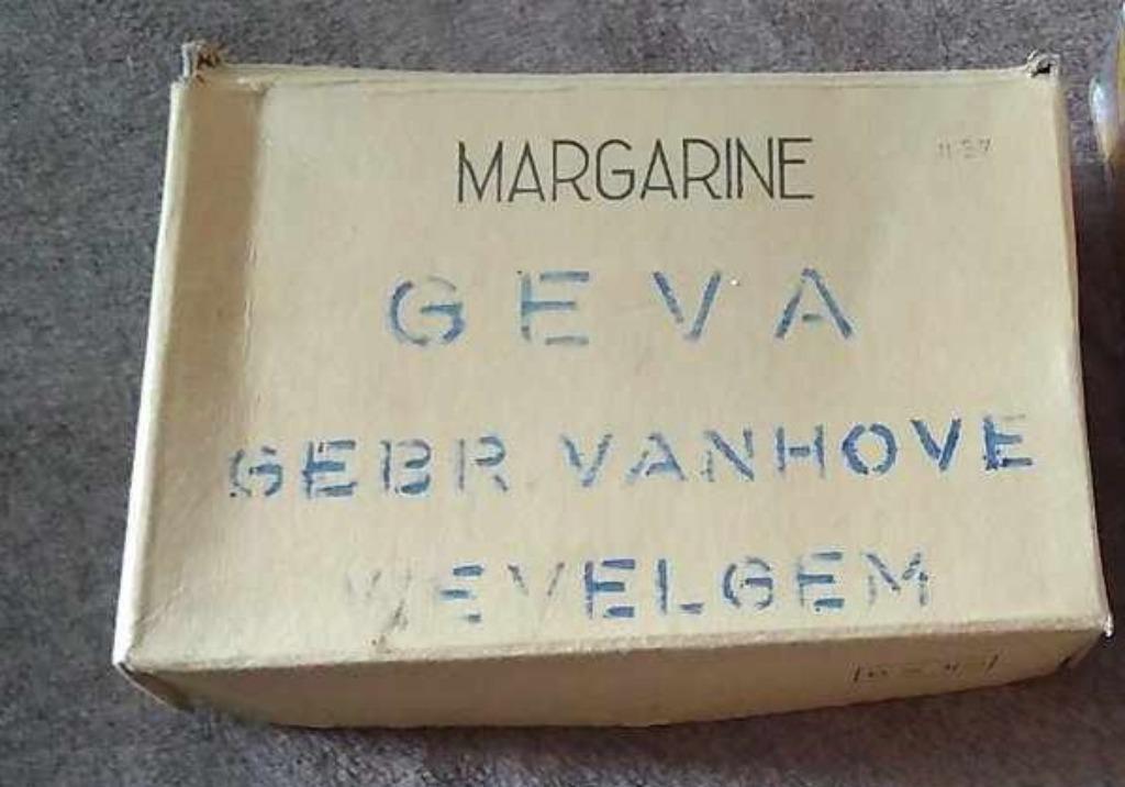 oude doos margarine, Verzamelen, Ophalen of Verzenden