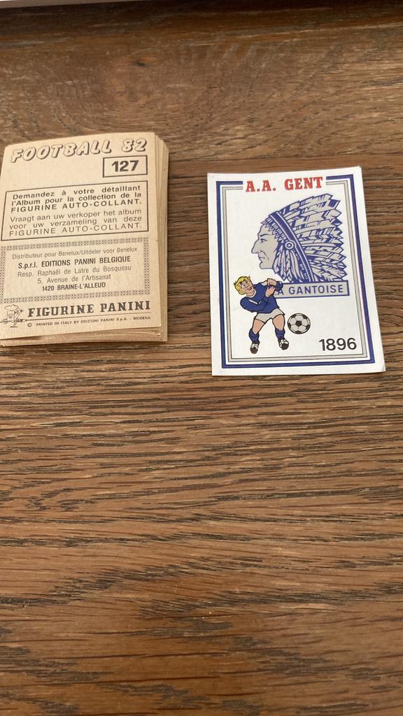 Panini Football 82 Belgium embleem, Ophalen of Verzenden, Gebruikt