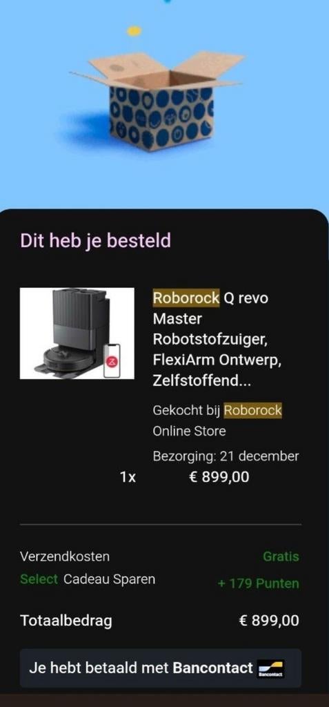 Roborock, Enlèvement ou Envoi