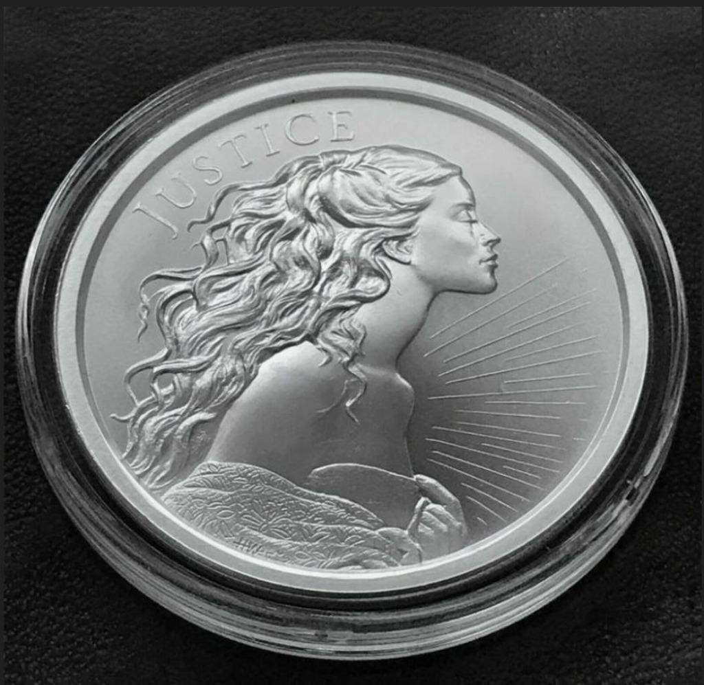 Justice Girl - Bouclier d'argent - 1 oz d'argent 2021 BU dan, Enlèvement ou Envoi, Amérique du Nord, Monnaie en vrac, Argent