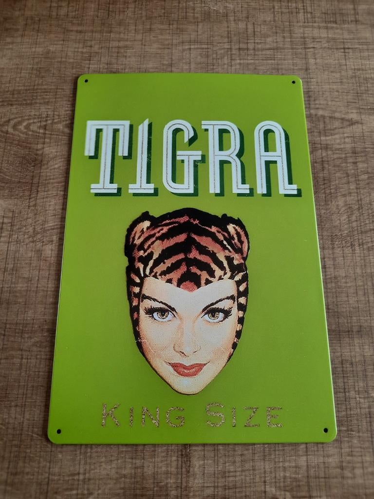 Panneau d'affichage en étain Tigra, Enlèvement ou Envoi, Panneau publicitaire