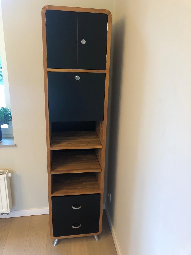 Vintage uniek teak kast, Teck, 25 à 50 cm, Enlèvement, Utilisé
