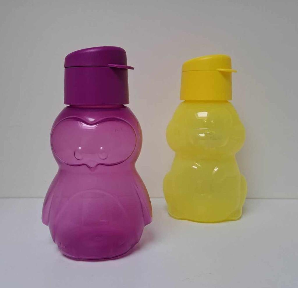 Tupperware™ « Flessen EcoPlus Konijn en Pinguïn », Verzenden, Nieuw, Geel, Bak of Kom