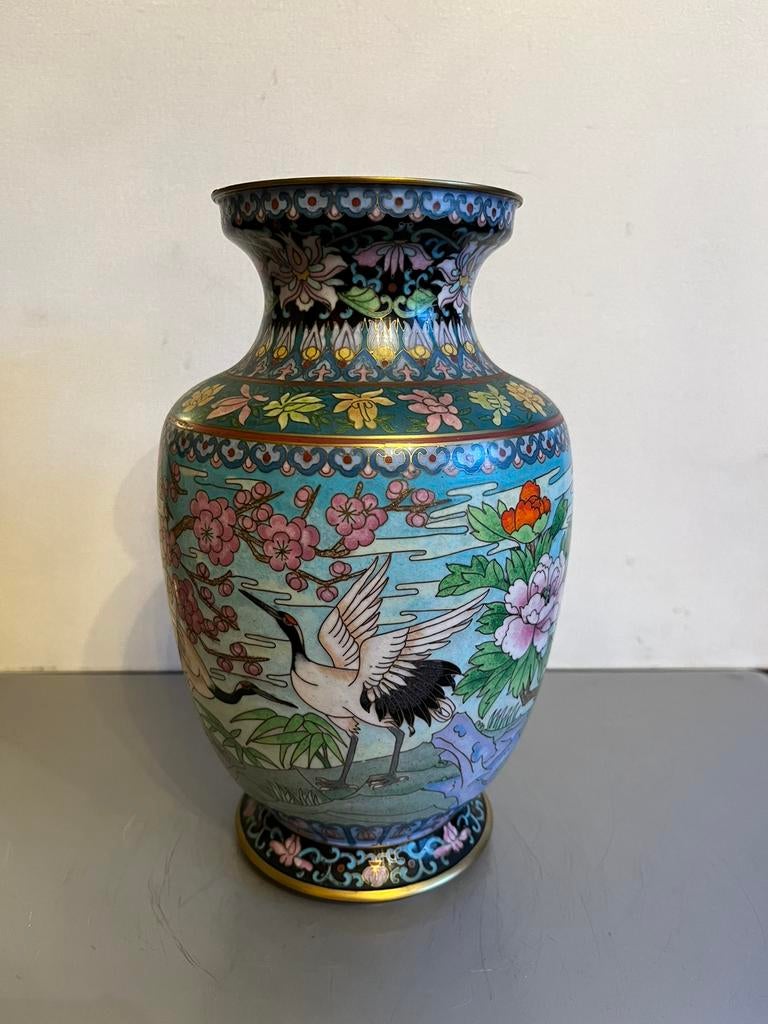 Chinese cloisonné vaas, Antiquités & Art, Antiquités | Vases, Enlèvement ou Envoi