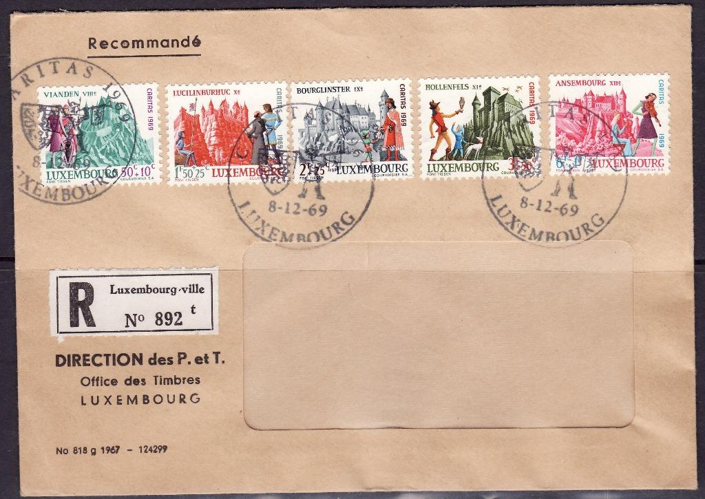 Anngetekende enveloppe R892 Luxemburg, Timbres & Monnaies, Envoi