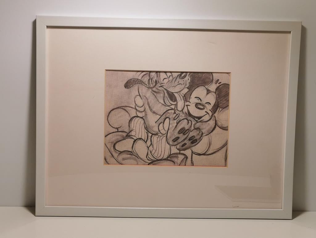 Disney mickey en pluto tekening ingekaderd, Enlèvement ou Envoi