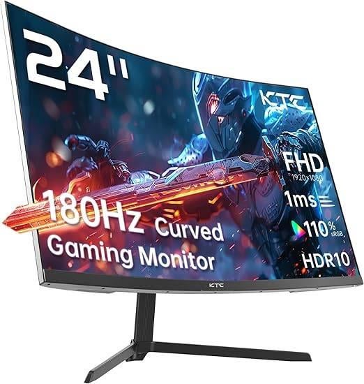 KTC 24 Inch Gebogen Gaming PC Monitor | GRATIS LEVERING, -, -, KTC, Envoi