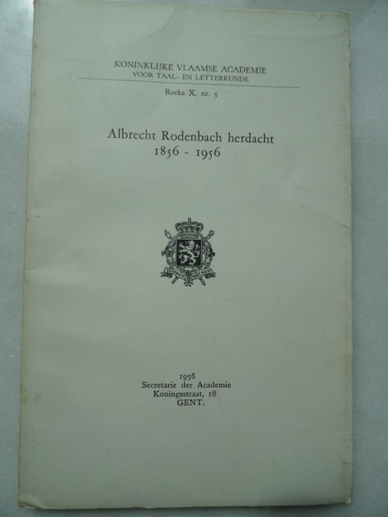 Albrecht Rodenbach herdacht: 1856-1956, Ophalen of Verzenden, Albrecht Rodenbach