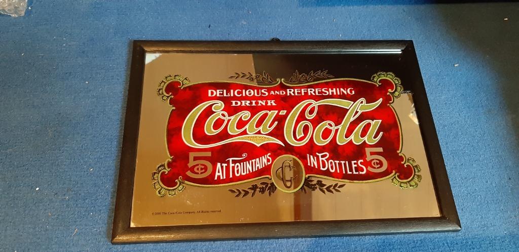 Miroir publicitaire Coca-Cola, Collections, Marques & Objets publicitaires, Enlèvement ou Envoi, Neuf, Panneau publicitaire