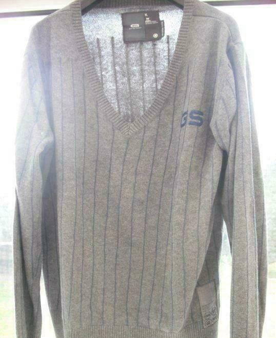 zomertrui Gstar Raw, grijs, lange mouwen + V-hals,, Kleding | Heren, Gedragen, Maat 52/54 (L), Overige kleuren