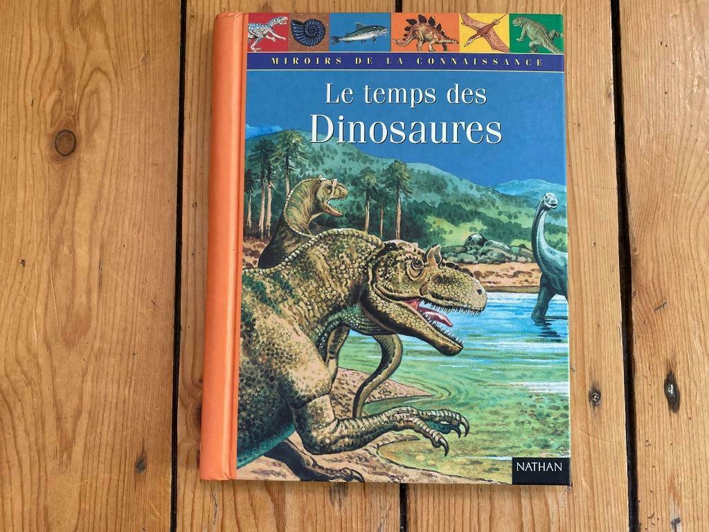 Prachtig nieuw leesboek dino's:  'Le temps des dinosaures', Non-fictie, Ophalen of Verzenden, Zo goed als nieuw, Uitgeverij Nathan