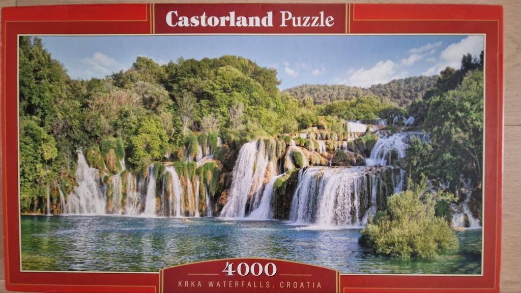 Puzzel 4000 stukjes - waterval - Castorland, Ophalen, Meer dan 1500 stukjes, Zo goed als nieuw, Legpuzzel