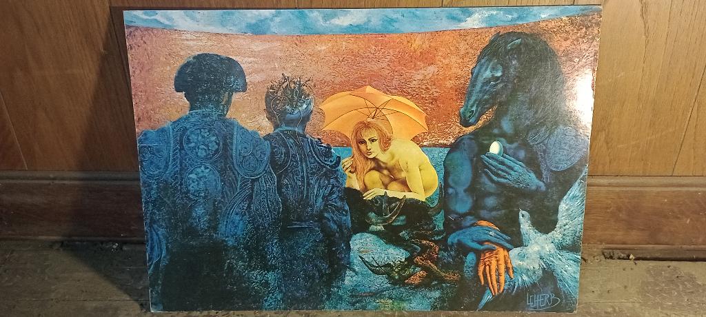 Helmut Leherb Kartonkarton - Surrealistisch, 50X34, nr. 128, Ophalen of Verzenden