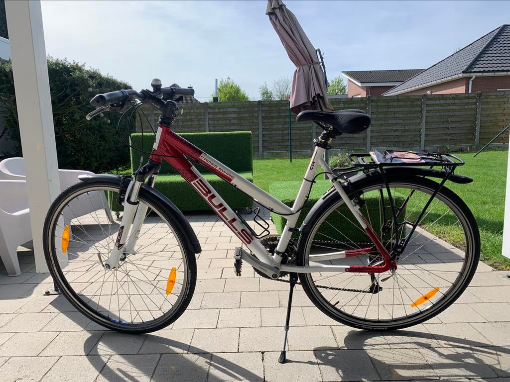 Damesfiets Bulls Cross Swing 54” rood wit, Enlèvement, Utilisé, Plus de 20 vitesses, Autres marques
