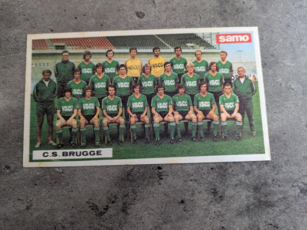 AUTOCOLLANT DE L'ÉQUIPE DE FOOTBALL CERCLE DE BRUGES SAMO CH, Envoi, Autocollant
