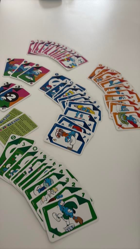 Smurfen spel ( zoals uno), Ophalen of Verzenden, Gebruikt