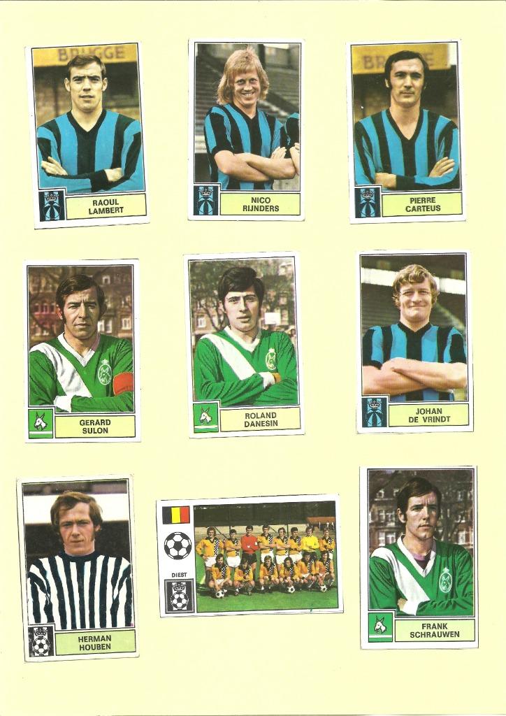 Panini Football 1972-1973 - 9 stickers (recups), Verzamelen, Stickers, Gebruikt, Sport, Ophalen of Verzenden